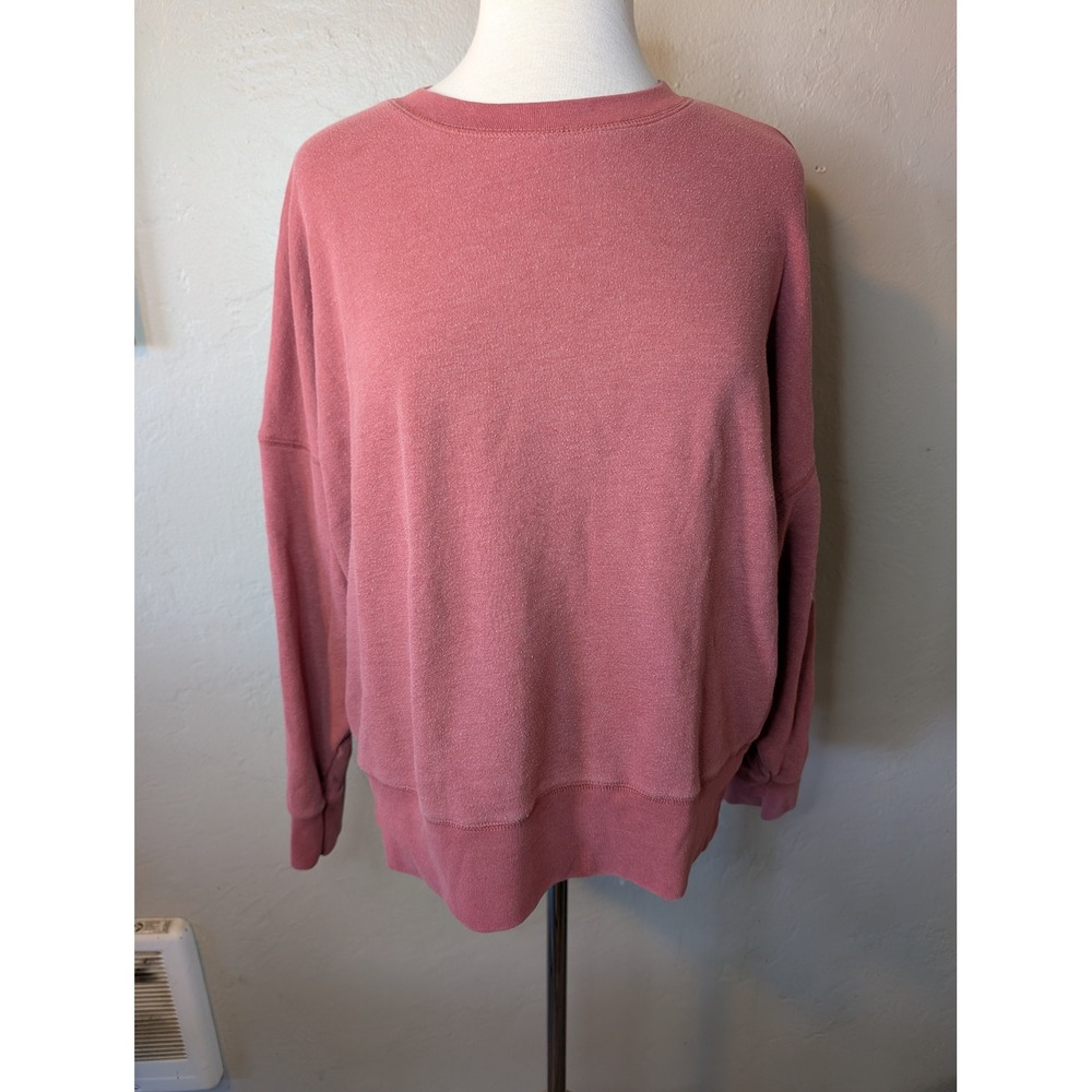American Eagle Womens Red Crewneck Sweater Basic Blank Layering piece sz XL